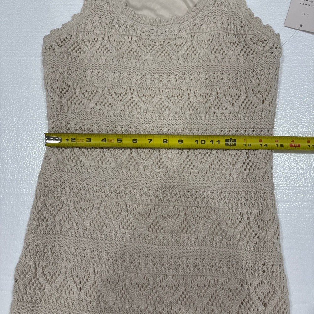 LC Lauren Conrad Cream Crochet Midi Dress - Picture 6 of 10